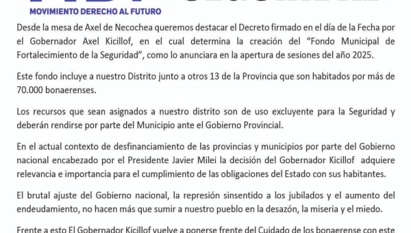 MOVIMIENTO DERECHO AL FUTURO SEGURIDAD