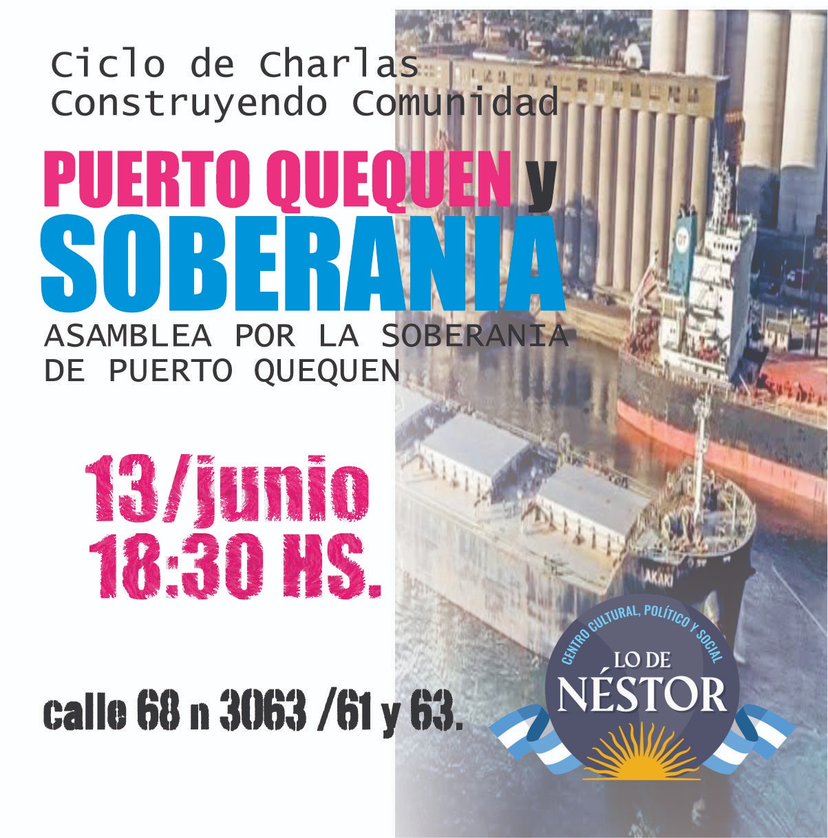 Se realizará una charla sobre soberanía y el rol del Puerto Quequén
