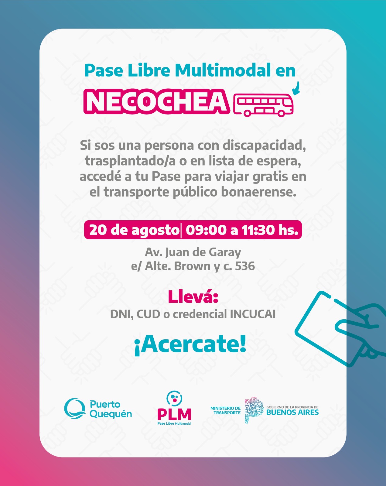 Puerto Quequén y el Ministerio de Transporte bonaerense acercan Pase Libre Multimodal a Necochea