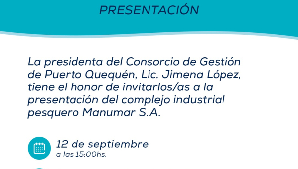 presentación del Complejo Industrial Pesquero