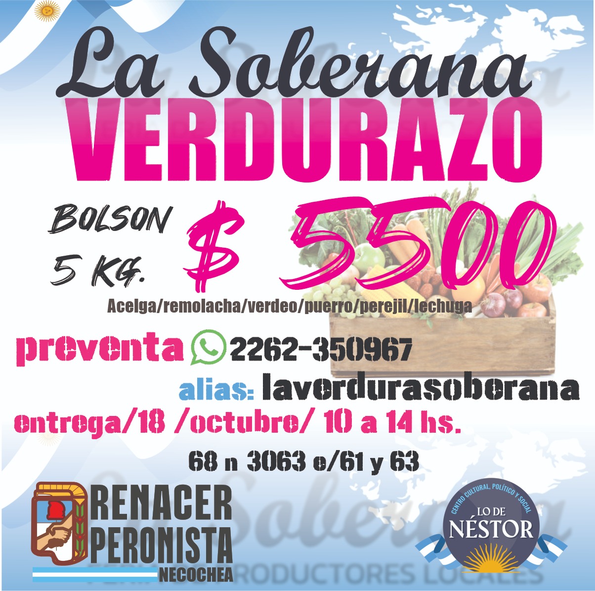 Nuevo Verdurazo Soberano en Necochea – Preventa abierta