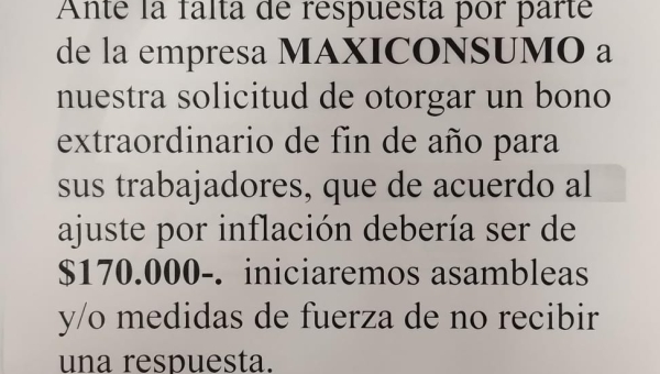 El sindicado de empleado de comercio en alerta y movilización