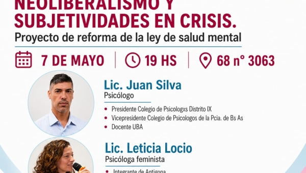 Nueva charla del ciclo “Construyendo Comunidad 2026” abordará la salud mental en el contexto actual