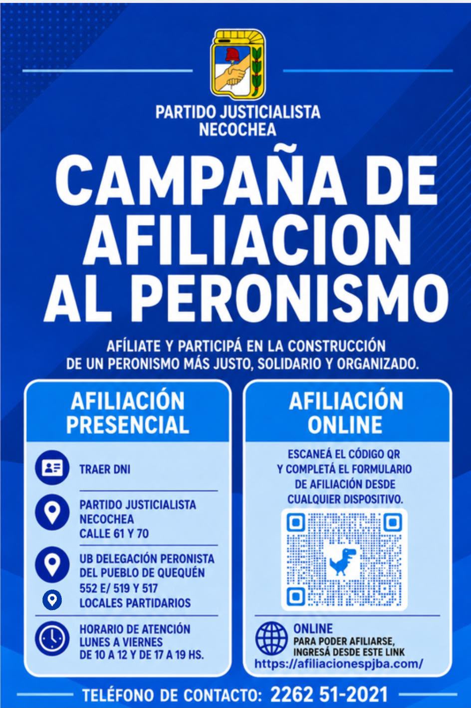 El PARTIDO JUSTICIALISTA LANZA LA CAMPAÑA DE AFILIACIÓN AL PERONISMO