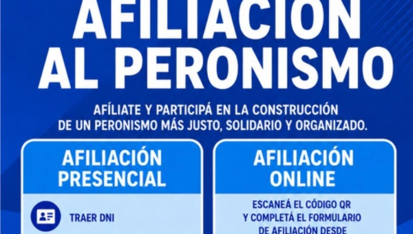 El PARTIDO JUSTICIALISTA LANZA LA CAMPAÑA DE AFILIACIÓN AL PERONISMO